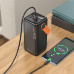 Batterie externe Borofone 50000 mAh BJ66A - 2 ports USB + Type C - QC 3.0 22,5 W PD 20 W - Noir - Image 7